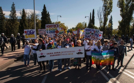 Montenegro holds first gay pride march in capital