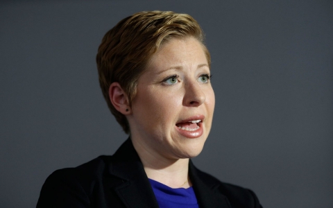 Attorney Dana Sussman speaks to reporters in New York, Thursday, Dec. 19, 2013. Sussman, the lawyer for the housekeeper at the center of a diplomatic furor