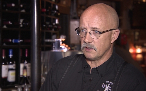 Stan Selman in his restaurant, Club Paris. Anchorage, Alaska, September 2014.