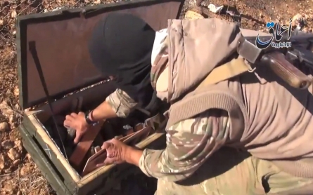 ISIL fighters show off weapons likely seized from US airdrop