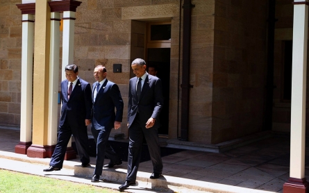 Obama pushes Asia security, climate action at G-20 summit in Brisbane