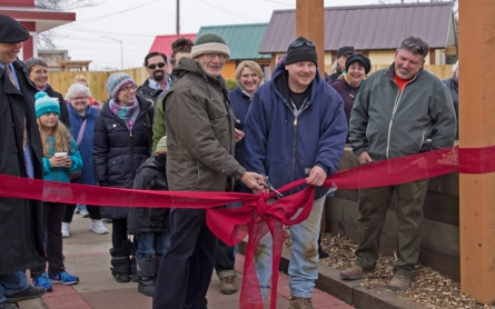 Tiny house village built by and for the homeless opens in Wisconsin