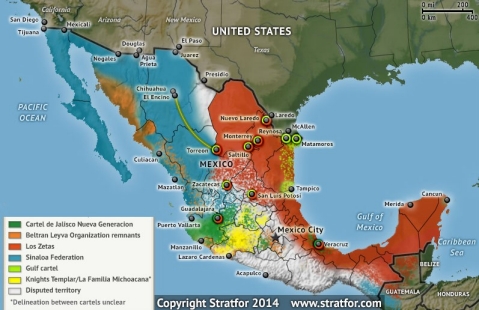 Drug cartels map