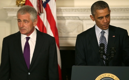 Chuck Hagel steps down as defense secretary after months of pressure