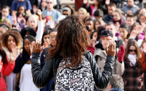 Thumbnail image for Thousands join Hands Up Walk Out to demand justice for Michael Brown