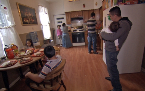 Carranza family at home in Trenton