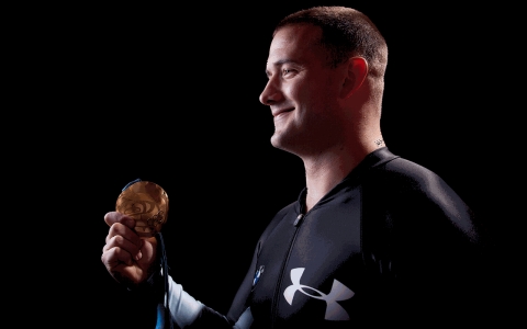 United States Olympic Winter Games Bobsledder Justin Olsen poses for a portrait at the 2013 Team USA Media Summit