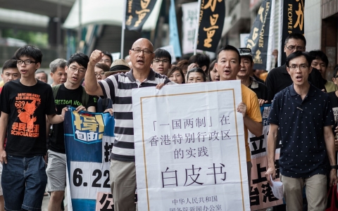 Thumbnail image for Hong Kongers protest mainland China’s reassertion of control over city