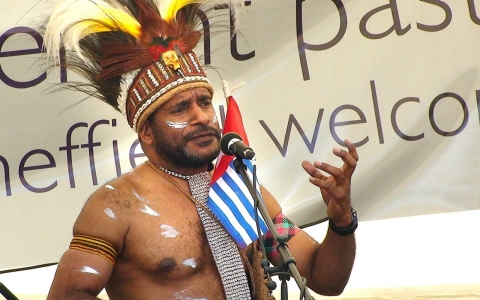 Benny Wenda, a West Papuan activist. 