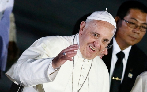 Thumbnail image for After Paris attacks, pope speaks out against insulting religion