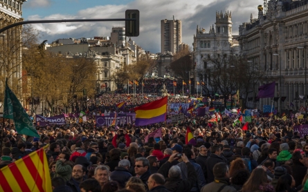 Huge Madrid march in support of anti-austerity party