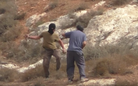 Thumbnail image for Israeli settler attacks rabbi protecting Palestinian farmers