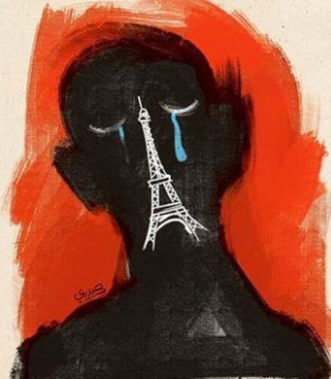 Hadi Heidari Paris cartoon