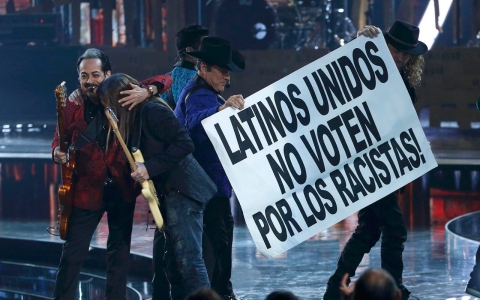 Thumbnail image for Musicians at Latin Grammys tell viewers: ‘Don’t vote for racists'