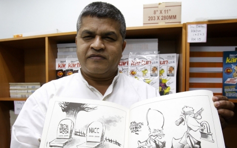 Thumbnail image for Malaysia arrests popular local cartoonist over a tweet