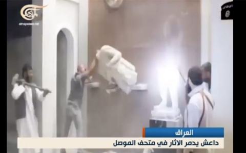 Thumbnail image for ISIL video shows destruction of 7th century artifacts