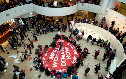 Thumbnail image for Protesters 'occupy' New York's Guggenheim over Gulf labor abuses