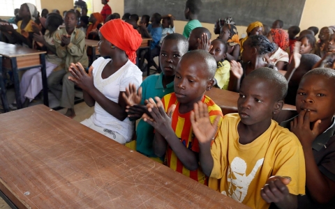 Thumbnail image for Denied education by Boko Haram, Nigerian kids make do in derelict schools