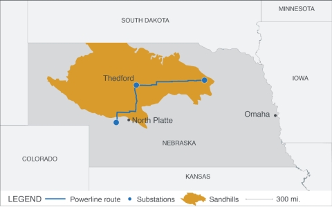 Map of proposed route