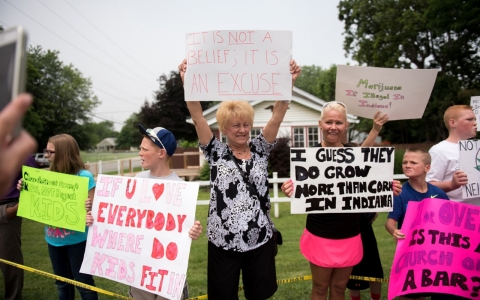 Church of Cannabis protest