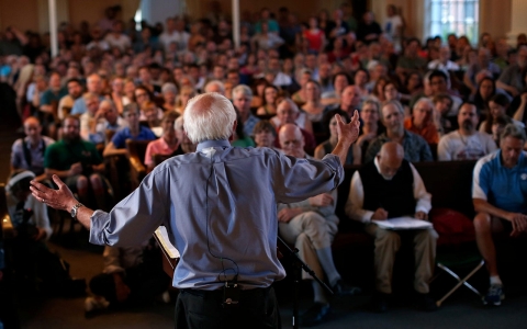 Thumbnail image for Bernie Sanders campaign rallies drawing enthusiastic progressive crowds