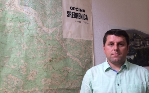 Srebrenica mayor Camil Durakovic in his office.