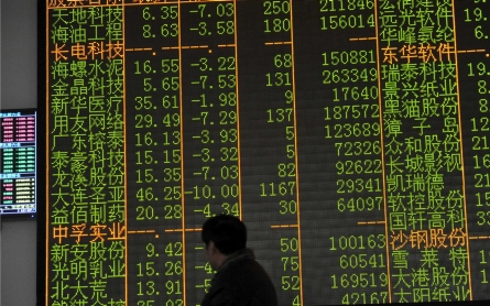 China shares end at 14-month lows after late selling frenzy