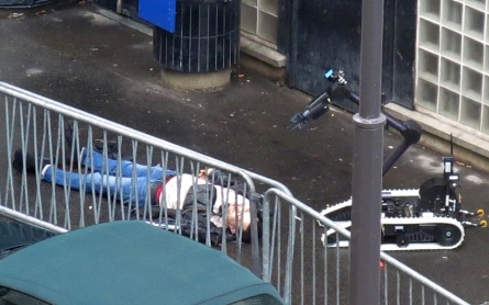 Man with knife shot dead at Paris police station