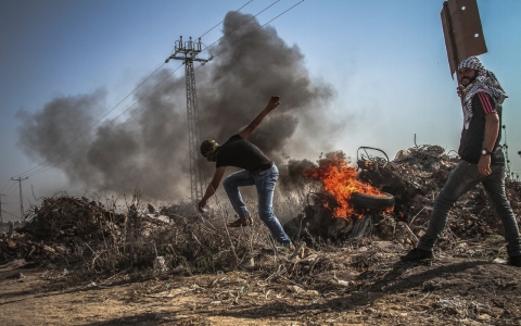 Thumbnail image for Palestinians protest throughout the West Bank, Gaza on 'Day of Rage'