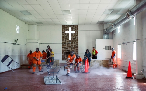 Mock Prison Riot, Moundsville, West Virginia