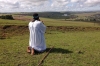 Shembe priest Michael Notychanga prays