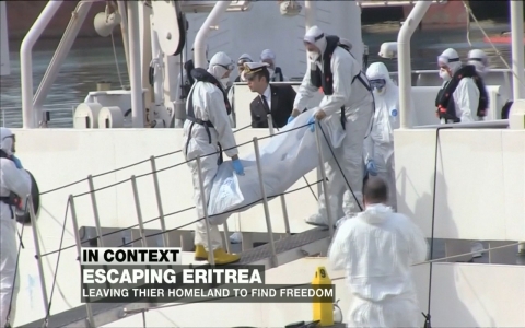 Thumbnail image for 350 passengers of cap sized boat were escaping from Eritrea