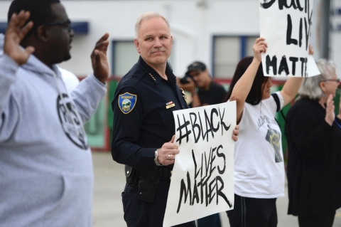 Thumbnail image for The white police chief who joined a Black Lives Matter protest