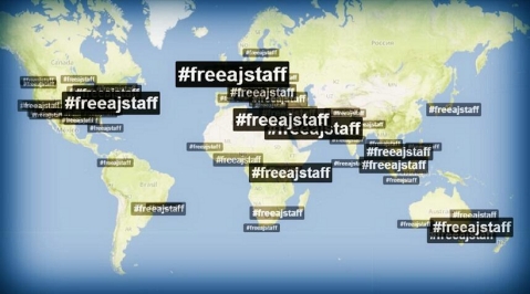 Thumbnail image for Global campaign to #FreeAJStaff extends around the world